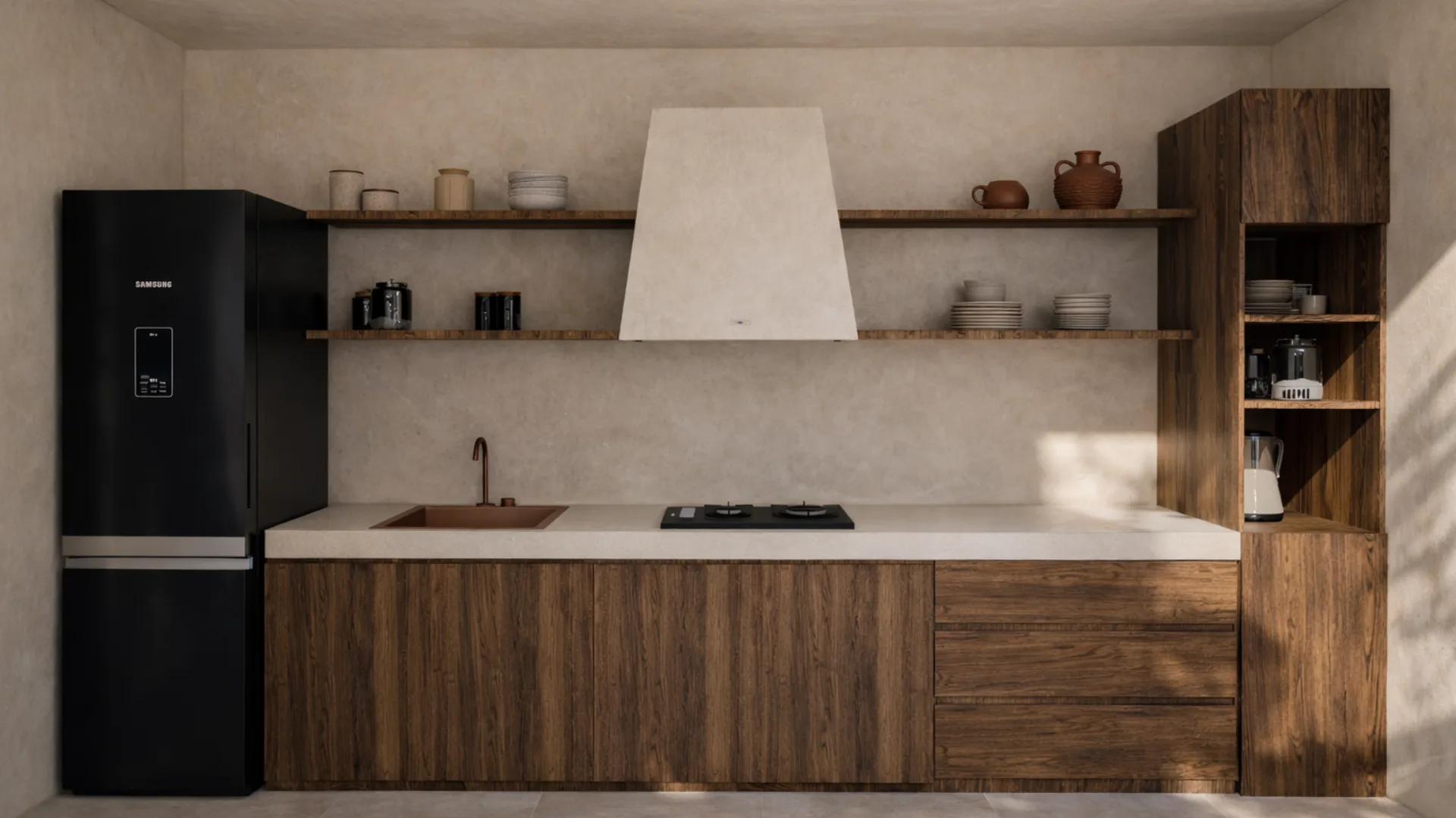 Cocina moderna de villa premium en Lombok