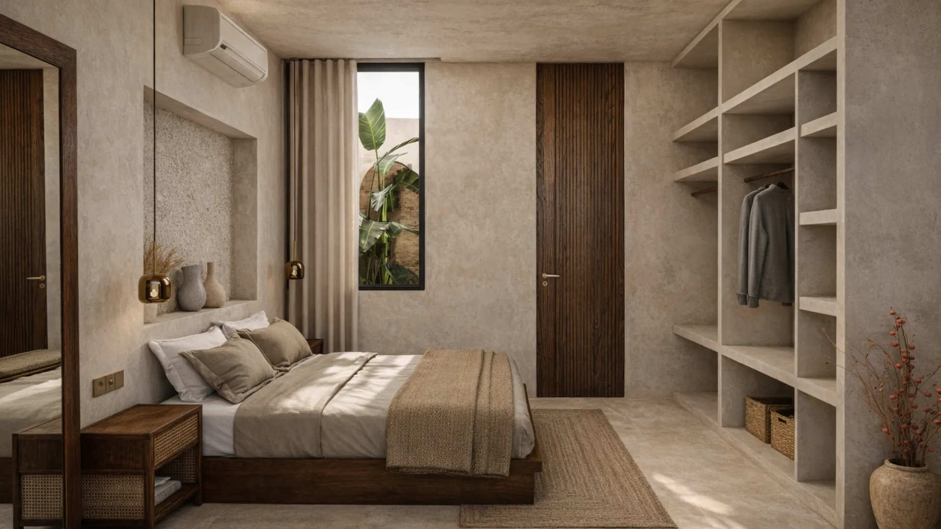 Dormitorio de villa de lujo en Kuta Lombok