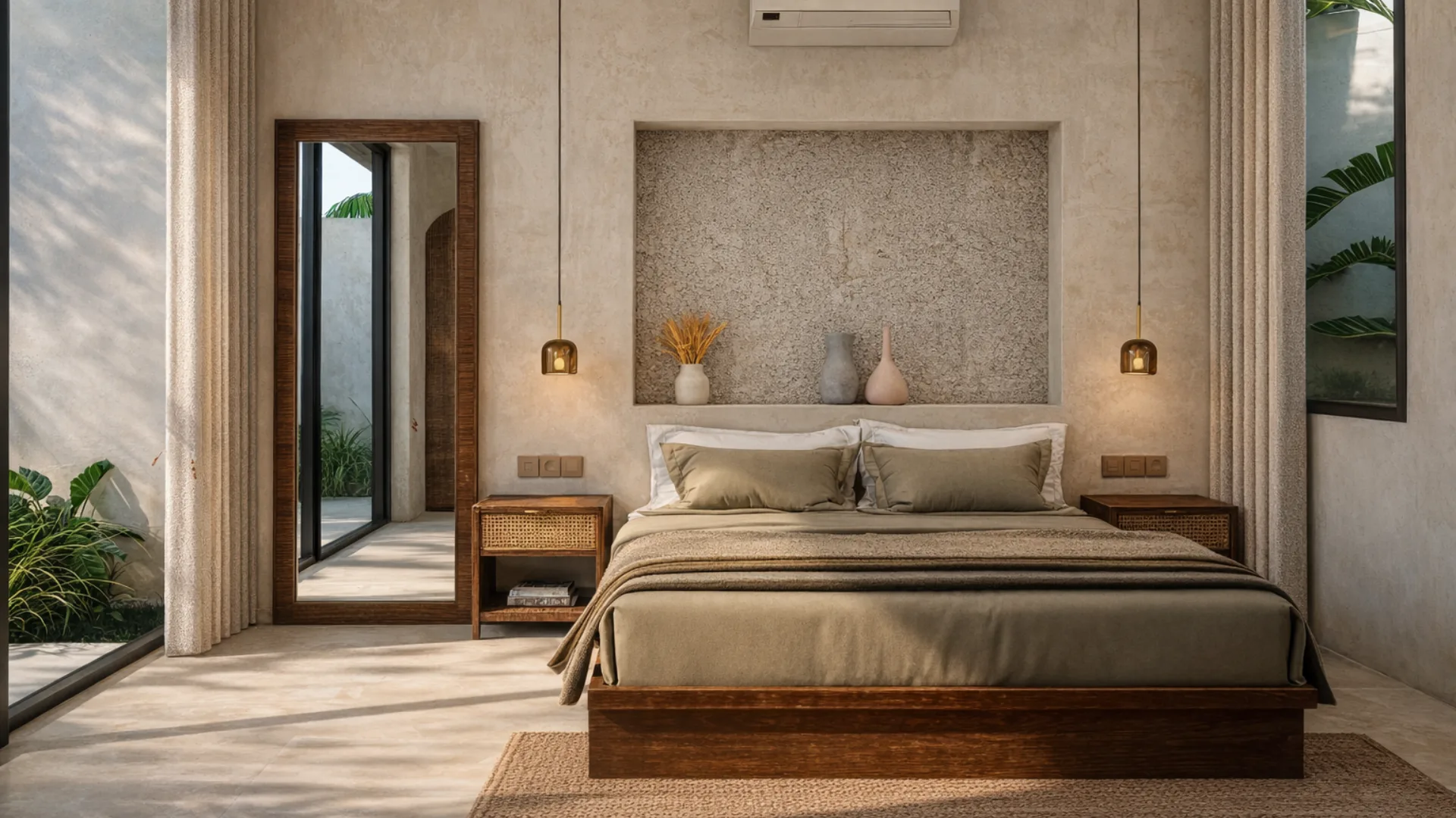 Dormitorio principal de villa premium en Lombok